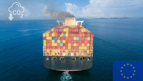 Containers at sea
