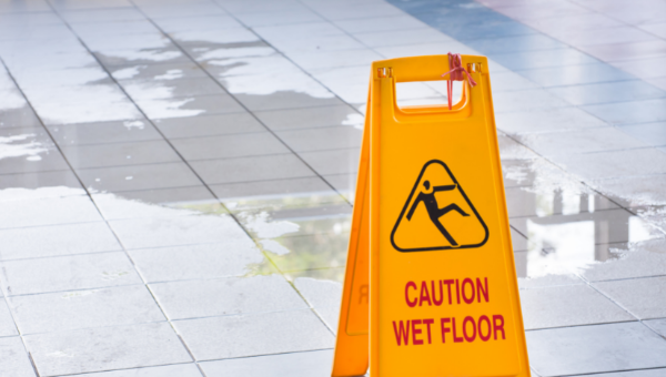 Wet floor warning